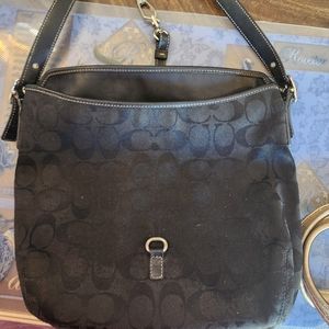 Small Hobo type black Coach bag